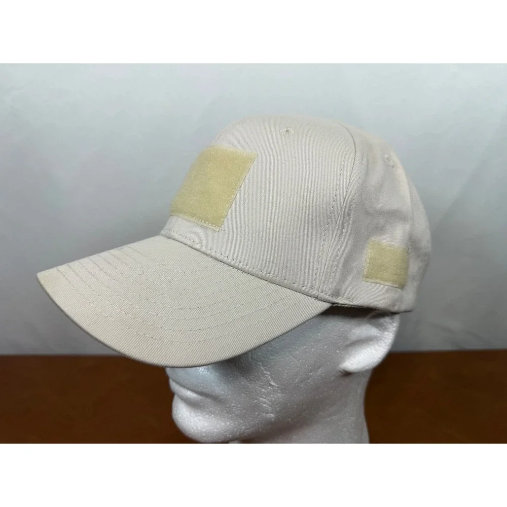 Rapdom Tactical Gear T75 Stone Khaki Cotton Patch Baseball Cap Hat Mens OSFM